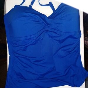 Tommy Bahama Vibrant Blue Swim Top Tankini Top Padded